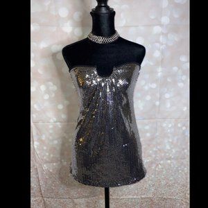 SEQUIN HALTER TOP SIZE MEDIUM